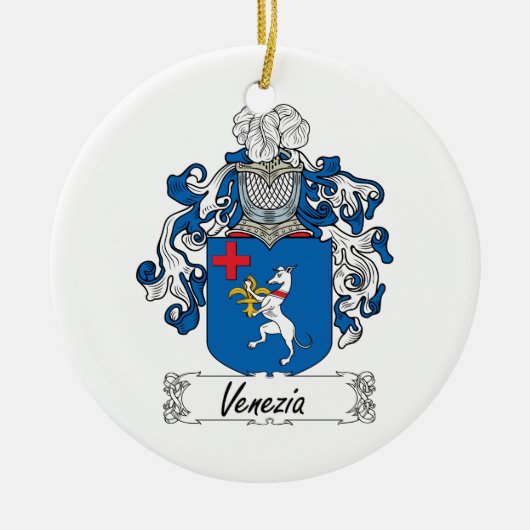 Familiecrest Venezia Keramisch Ornament (Voorkant)