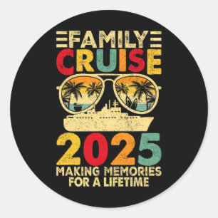 Familiecruise 2025 Familie Matching T-shirt Zomer Ronde Sticker