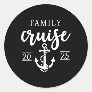 Familiecruise 2025 Familie Vakantie Matching voor Ronde Sticker