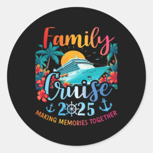 Familiecruise 2025 Herinneringen maken Familie Boo Ronde Sticker