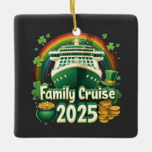Familiecruise 2025 St. Patrick's Matching Lucky Keramisch Ornament