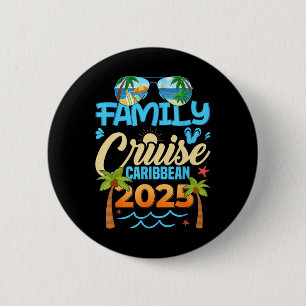 Familiecruise Caribbean 2025 Bijpassende Vakantie Ronde Button 5,7 Cm