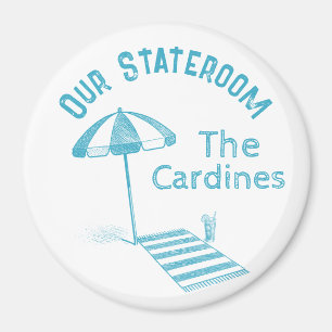 Familiecruise Stateroom Door Marker Beach Paraplu Magneet