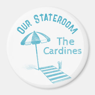 Familiecruise Stateroom Door Marker Beach Paraplu Magneet