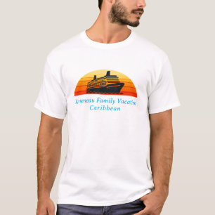 Familiecruise Sunset Vakantie Personaliseren T-shirt