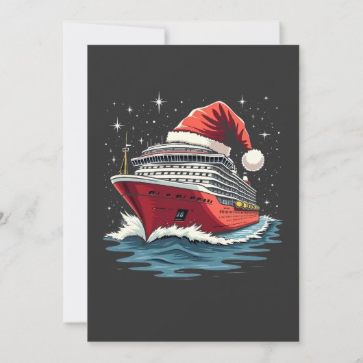 Familiecruiseschip Matching Christmas Kaart (Voorkant)