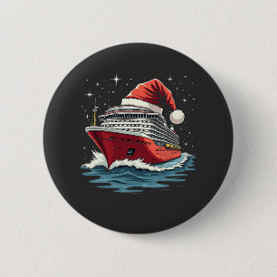 Familiecruiseschip Matching Christmas Ronde Button 5,7 Cm