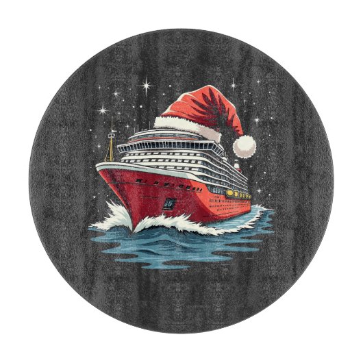 Familiecruiseschip Matching Christmas Snijplank (Voorkant)