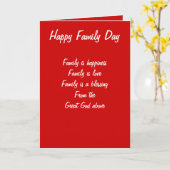 Familiedag Kaart (Gele Bloem)