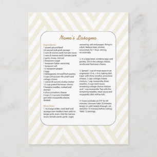 Familiefavoriet Recipe Chevron - Lasagna Briefkaart