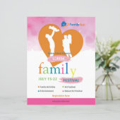 Familiefeest Flyer Sjabloon: (Staand voorkant)