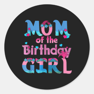 Familiefeestdecoraties Moeder van het verjaardagsm Ronde Sticker