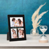 Familiefoond Collage Beste vader ooit Vaderdag Fotoplaat (Zijkant)