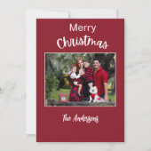 Familiefoons Kerstmis Feestdagenkaart (Voorkant)
