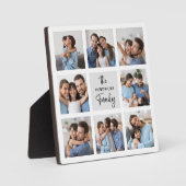 Familieforcollage | Digitaal modern script Fotoplaat (Voorkant)