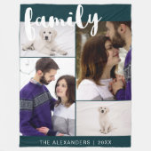 Familieforcollage Fleece Deken (Voorkant)