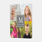 Familieforcollage Metalen Ornament (Voorkant links)