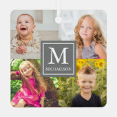 Familieforcollage Metalen Ornament (Achterkant)