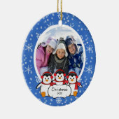 Familiefornament Cute Penguins Keramisch Ornament (Rechts)