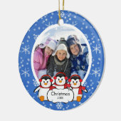 Familiefornament Cute Penguins Keramisch Ornament (Links)