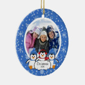 Familiefornament Cute Penguins Keramisch Ornament (Rechts)