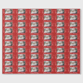 Familieforum kerstfeestdag rood cadeaupapier (Vlak)