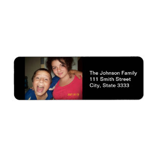 Familiefoto Aangepaste Adresetiketten Etiket