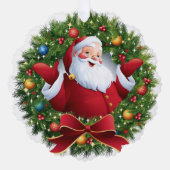 Familiefoto Aangepaste naam Sinterklaas Kerstmis Ornament Kaart (Voorkant)