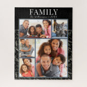 Familiefoto Collage Black Botanicals Legpuzzel (Verticaal)