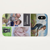Familiefoto Collage Chalkboard gezegend Case-Mate iPhone Case (Achterkant (horizontaal))