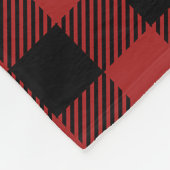 Familiefoto Collage Red Buffalo Plaid Fleece Deken (Hoek)