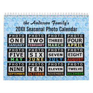 Familiefoto Easy DIY Aangepaste 2025 Seizoensscène Kalender