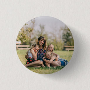 Familiefoto Eenvoudig gepersonaliseerd Ronde Button 3,2 Cm