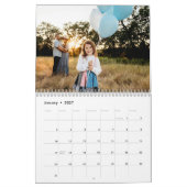 Familiefoto Elegant Schrift Zwart  Kalender (Jan 2027)