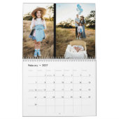 Familiefoto Elegant Schrift Zwart  Kalender (Feb 2027)