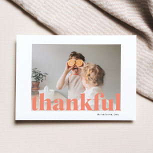 Familiefoto Gelukkig Thanksgiving Dankbaar Briefkaart