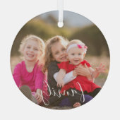 Familiefoto Glas Ornament (Achterkant)