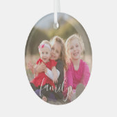 Familiefoto Glas Ornament (Voorkant links)