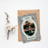 Familiefoto in grijze bloemendoodle