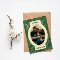 Familiefoto in groene bloemendoodle