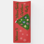 Familiefoto Kerstboom Spandoek (Verticaal)