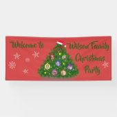 Familiefoto Kerstboom Spandoek (Horizontaal)