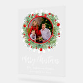 Familiefoto Kerstfeest Welkom Acryl Bord (Hoek)