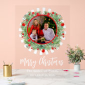 Familiefoto Kerstfeest Welkom Acryl Bord (Huwelijk)