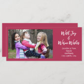 Familiefoto Kerstvreugde | Warme wensen (Voorkant / Achterkant)