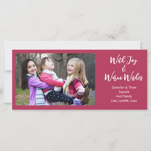 Familiefoto Kerstvreugde | Warme wensen (Voorkant)
