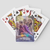 Familiefoto kinder Handsprint Modern Pokerkaarten (Achterkant)