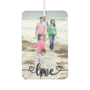 Familiefoto Liefde Overlay en Rustiek Hout Luchtverfrisser