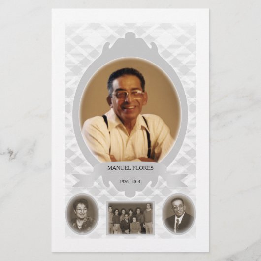 familiefoto memorial aankondiging (Voorkant)