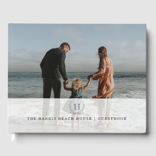 Familiefoto | Monogram | Gastenboek (Voorkant)